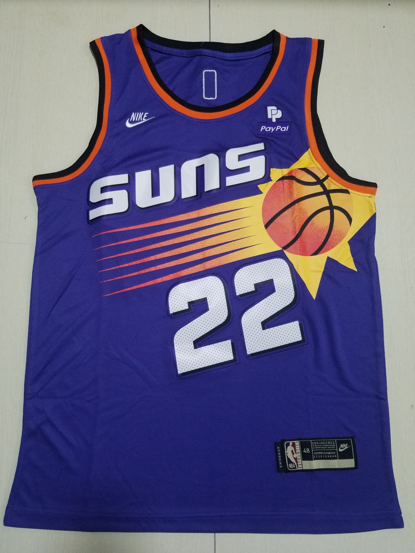 Men Phoenix Suns #22 Ayton Purple Throwback Nike 2022 NBA Jersey->new orleans pelicans->NBA Jersey